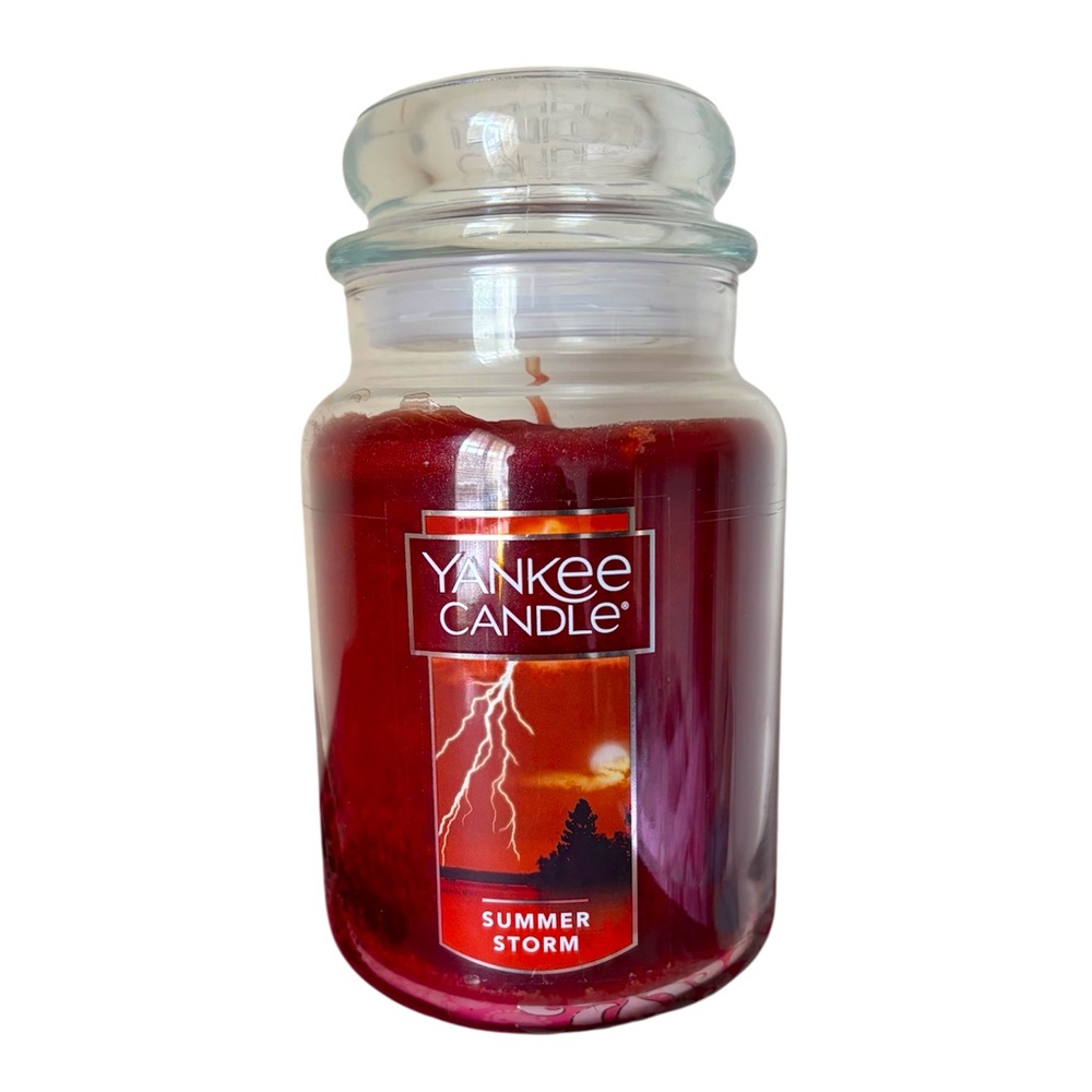 NWT Yankee Candle Summer Storm Red Large Jar Candle